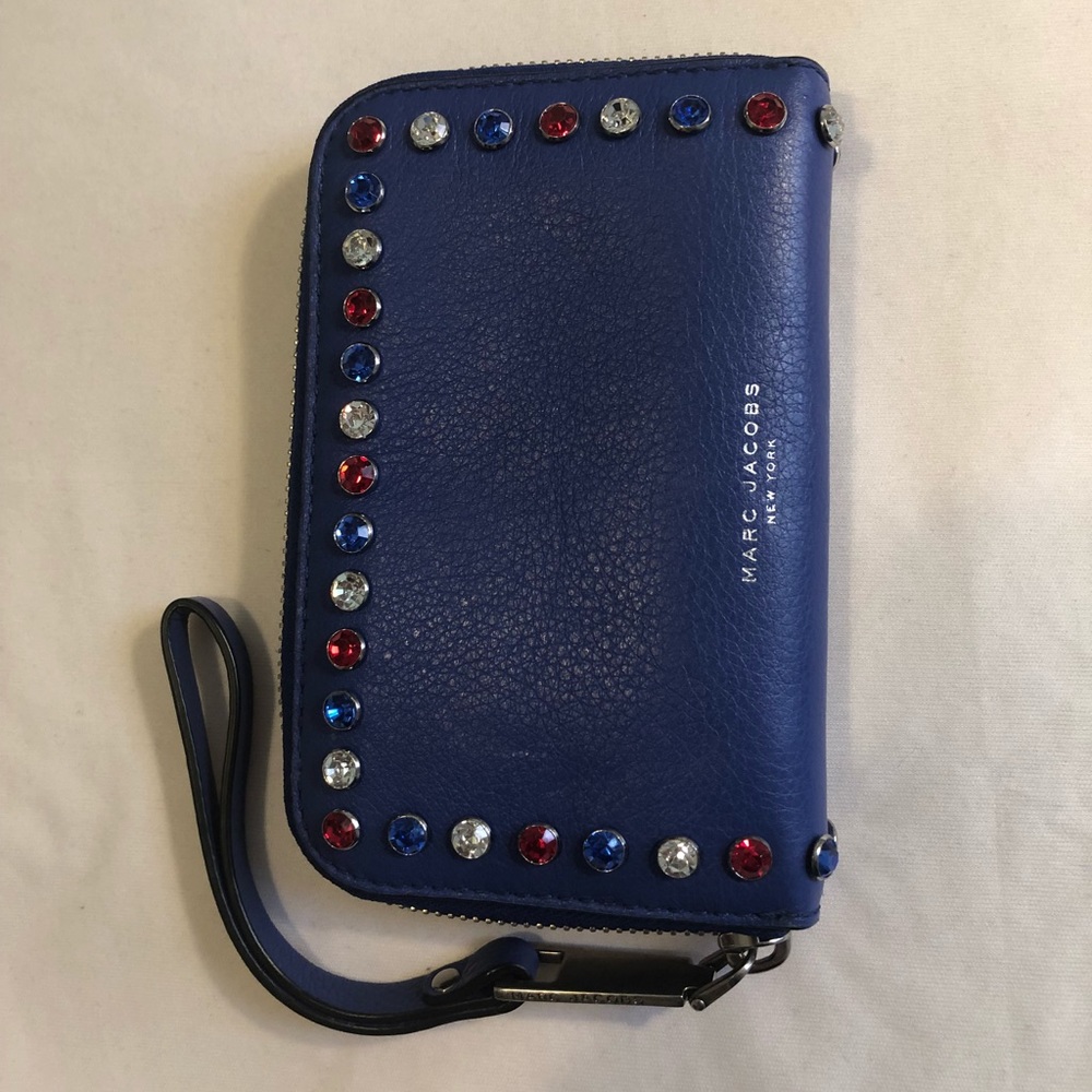 Marc Jacobs Cobalt Blue Crystal Wristlet